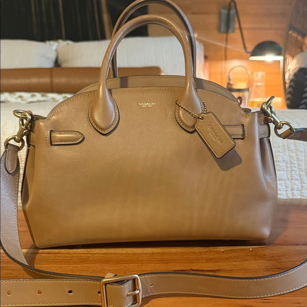 Coach Honey Brown Empire 28 Leather Satchel